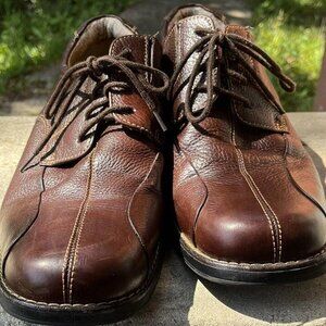 Dockers Mens Oxford Lace Up Leather All Motion Comfort Brown Shoes Sz 12 M